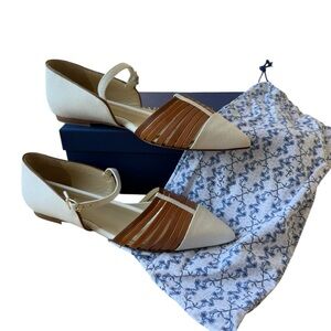 Sarah Flint - Cream and Brown Flats